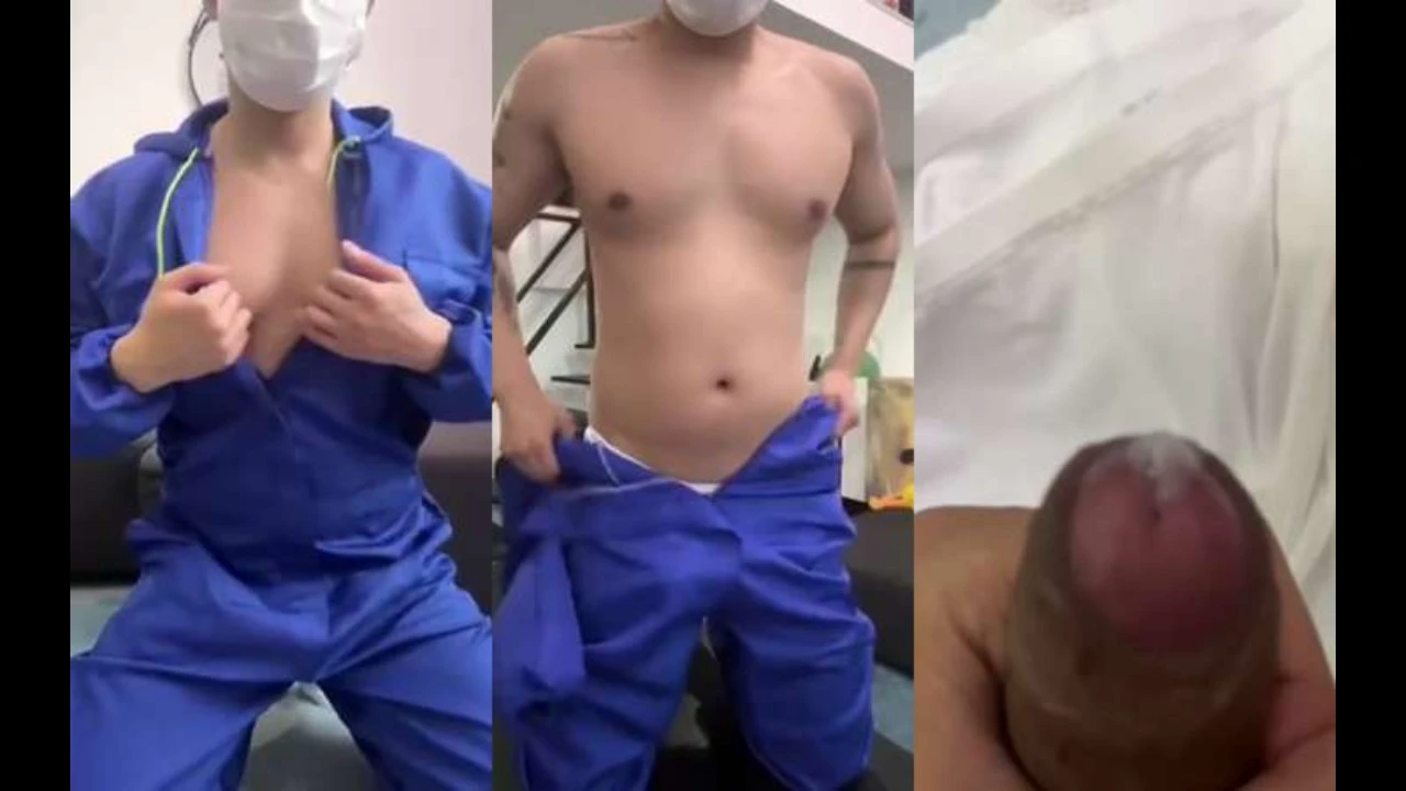 大胸肌肉男内裤内撸管打飞机