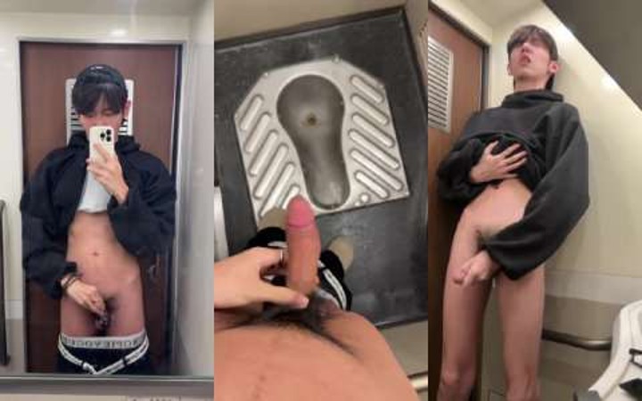 露脸第一次在高铁厕所里打飞机